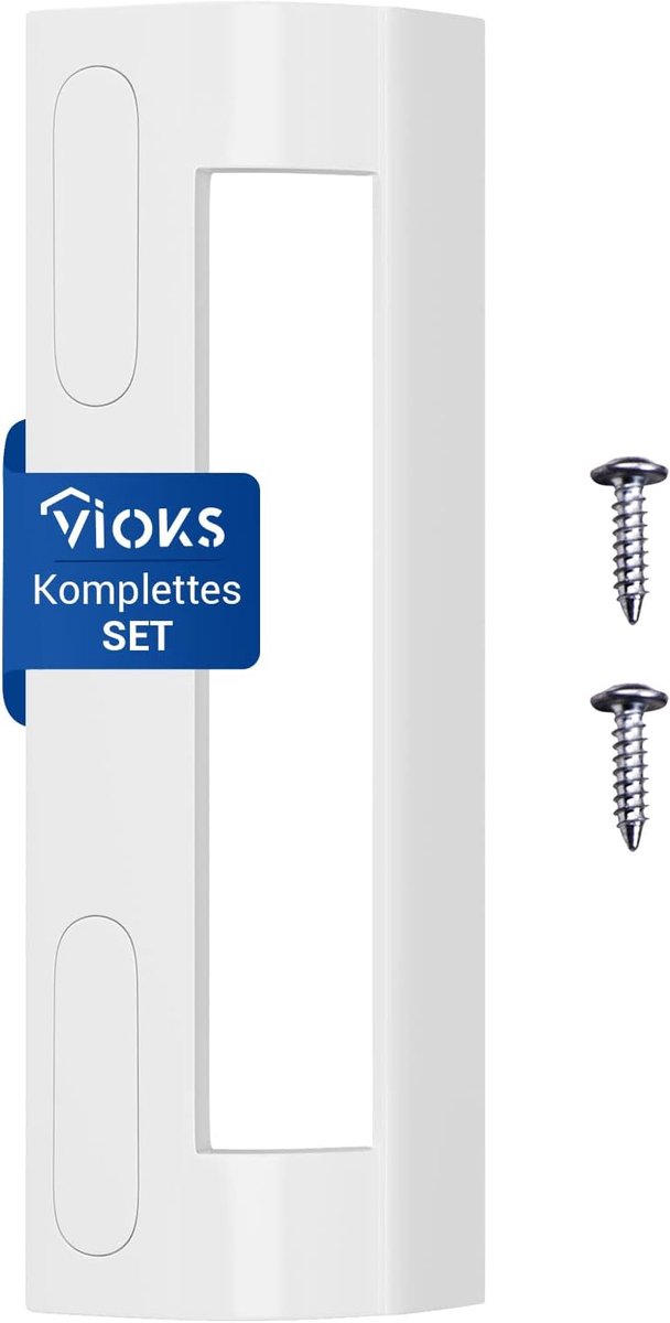 SnelShoppen - Universele Deurgreep voor Koelkast/Diepvriezer - 200x70x45mm - Wit - Inclusief Montagebeugels - Voor Afstand 82-163mm