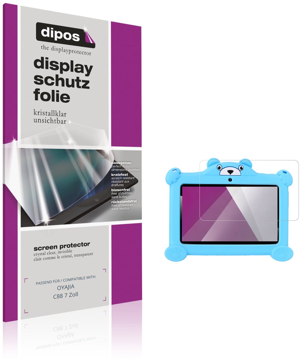 dipos – 2x Beschermfolie geschikt voor OYAJIA C88 7 Inch | Krasbestendige & heldere Screenprotector Ultra-Thin