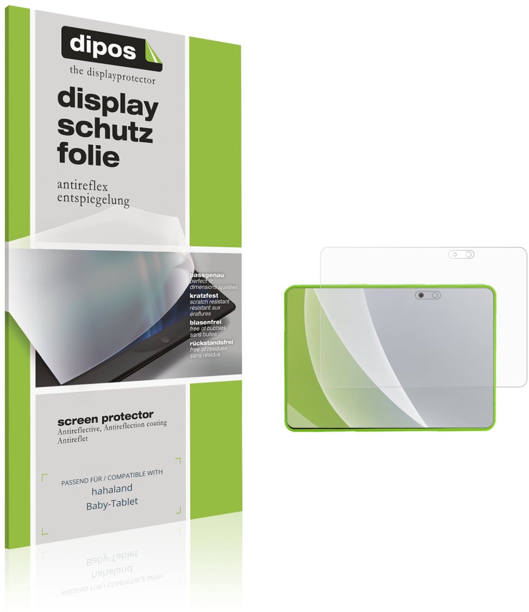 dipos – 2x Matte Beschermfolie geschikt voor hahaland Baby-Tablet | Krasbestendige & antireflecterende Screenprotector Ultra-Thin