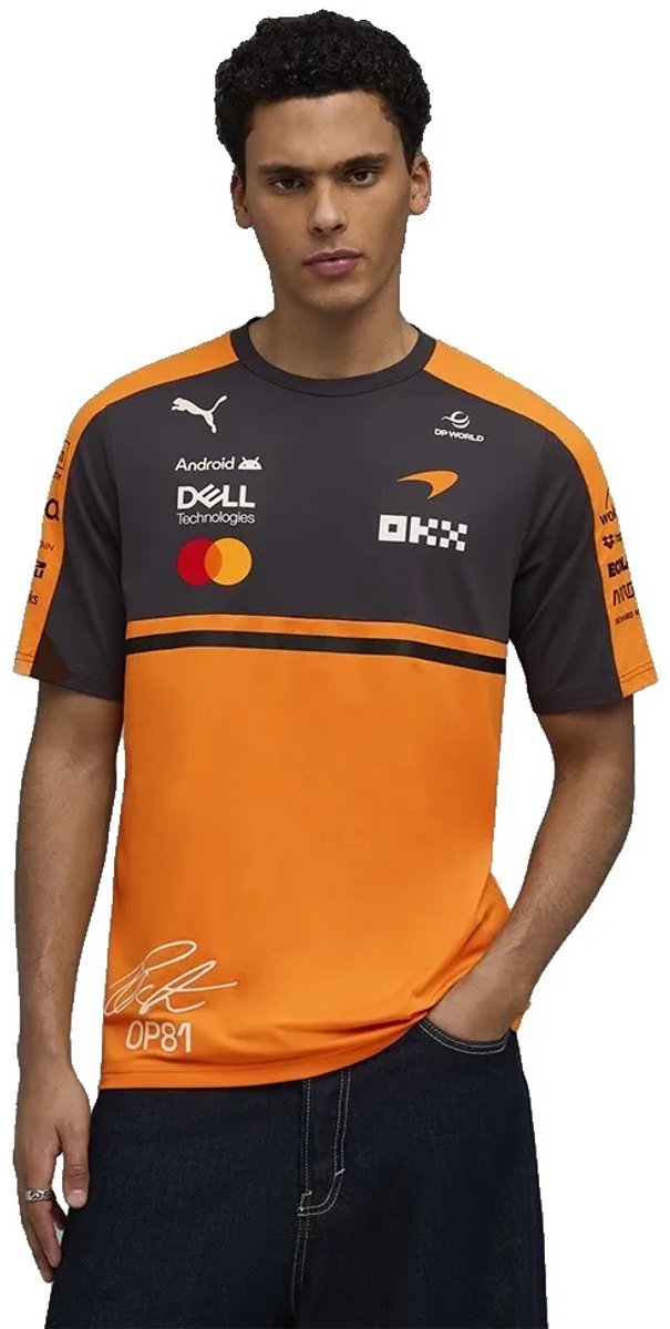 Puma Mclaren Oscar Piastri Replica T-shirt Met Korte Mouwen XS Man Papaya