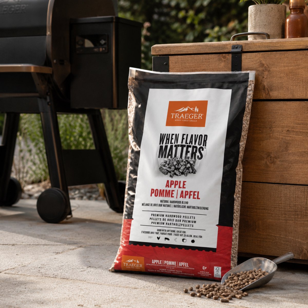 Traeger Apple Pellets 9kg - Granulés de bois premium pour BBQ