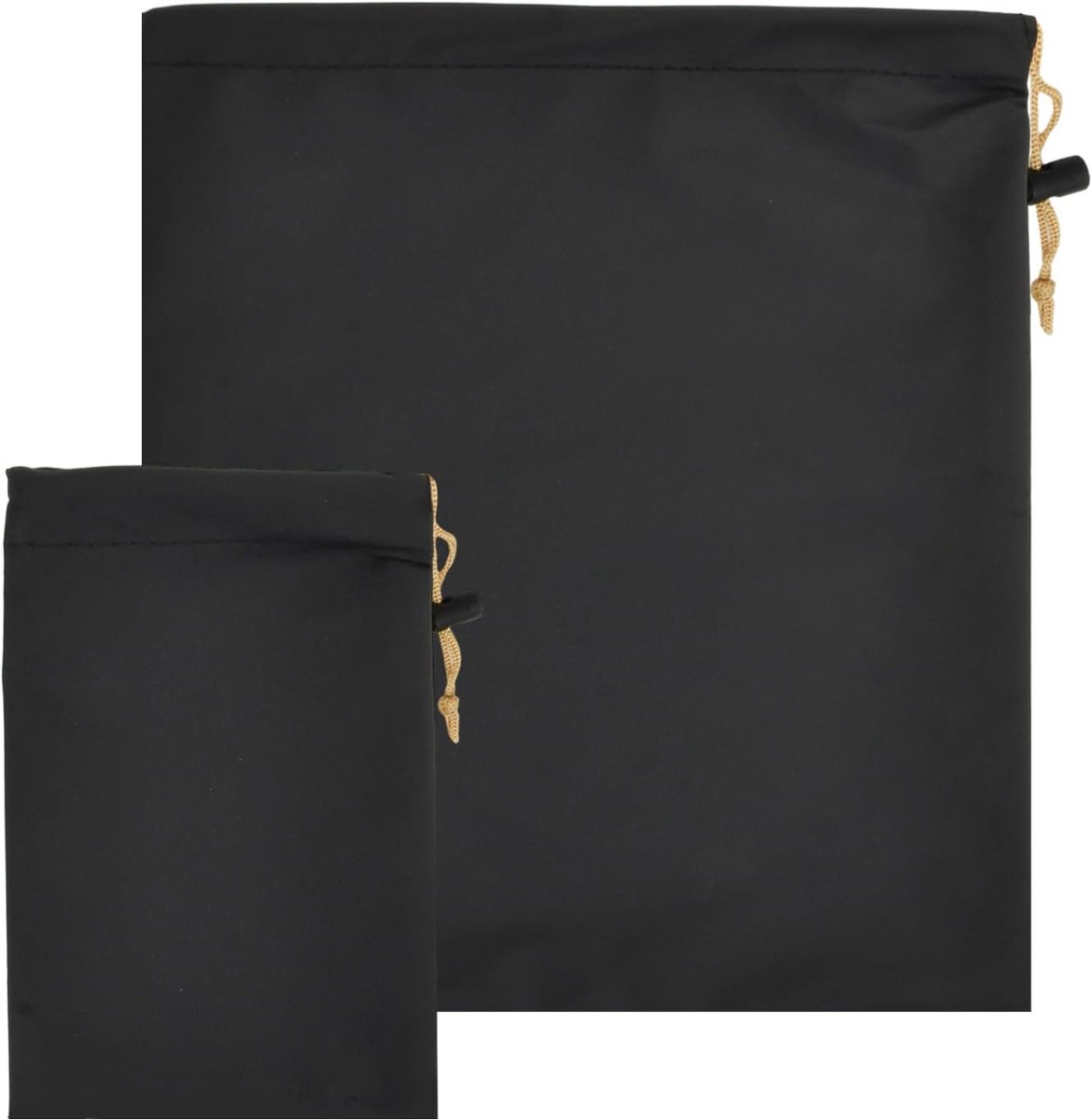 SnelShoppen - Pack van 2 PU Hoofdtelefoon Jacks, Waterdichte Beschermtas, Universele Draagtas, Opbergzak voor Hoofdtelefoon, Kleine en Grote Maat, Zwa