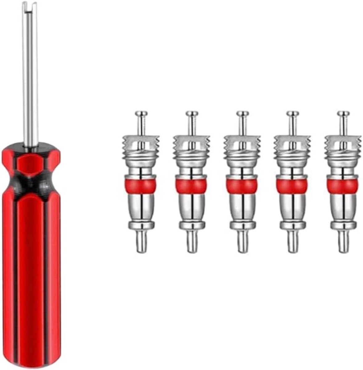 SnelShoppen - Valve Turner voor Auto, Fiets, Motor en Truck - Dubbelzijdige Ventiel Sleutel voor AV/Schrader Ventielen - Robuust en Handig - 11 cm Lan
