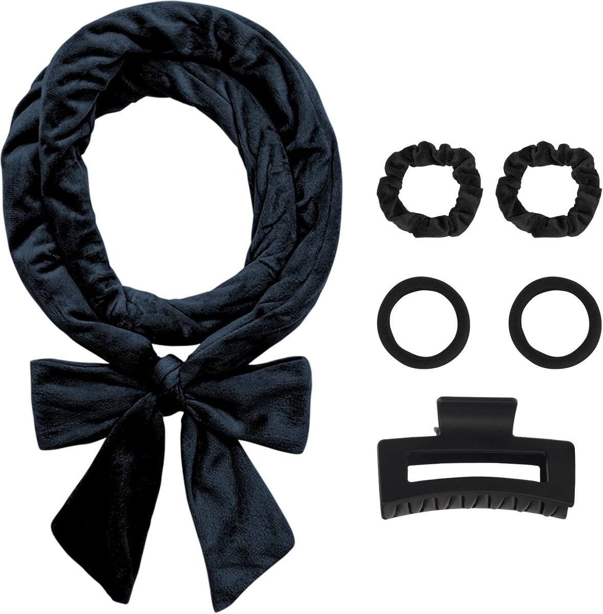 SnelShoppen - Velvet Curls Without Heat Curling Band - Zachte Krullers zonder Hitte voor Nachtelijke Krullen - 70" Heatless Curling Band Set van 6 Stu