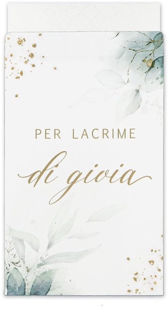 Trouwbedankje 100 Stuks - Italiaanse Zak - Gastengeschenk - Trouwen - Wit - Perfect voor Italiaanse Vrienden - Trouwtas