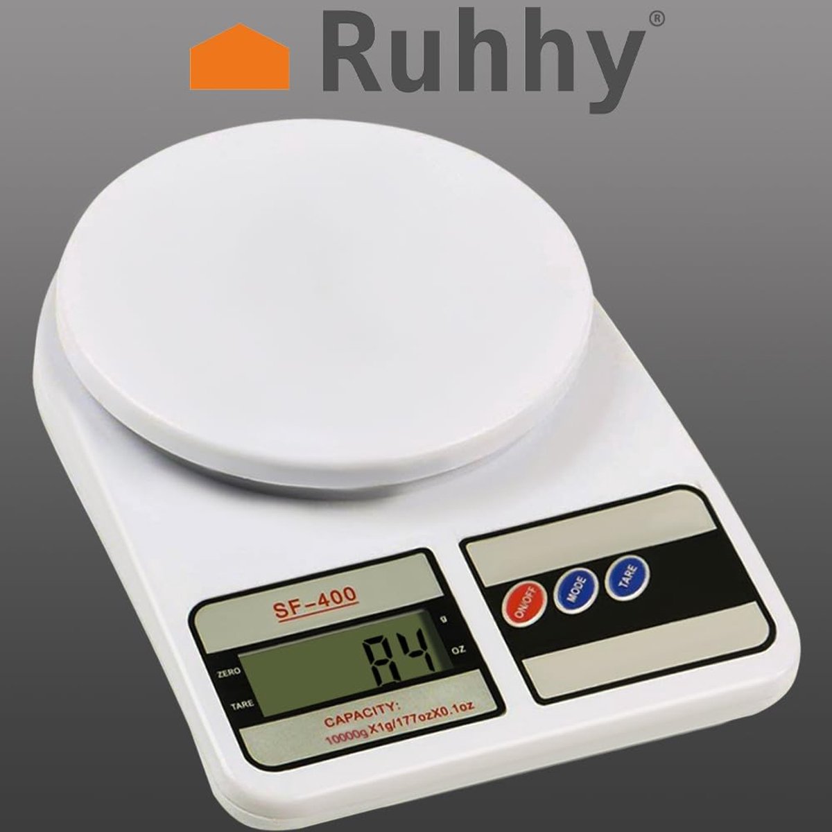 SnelShoppen - Digitale Keukenweegschaal 10 kg - Hoge Precisie 1 g - LCD Display - Tare Functie - Automatische Uitschakeling - Wit