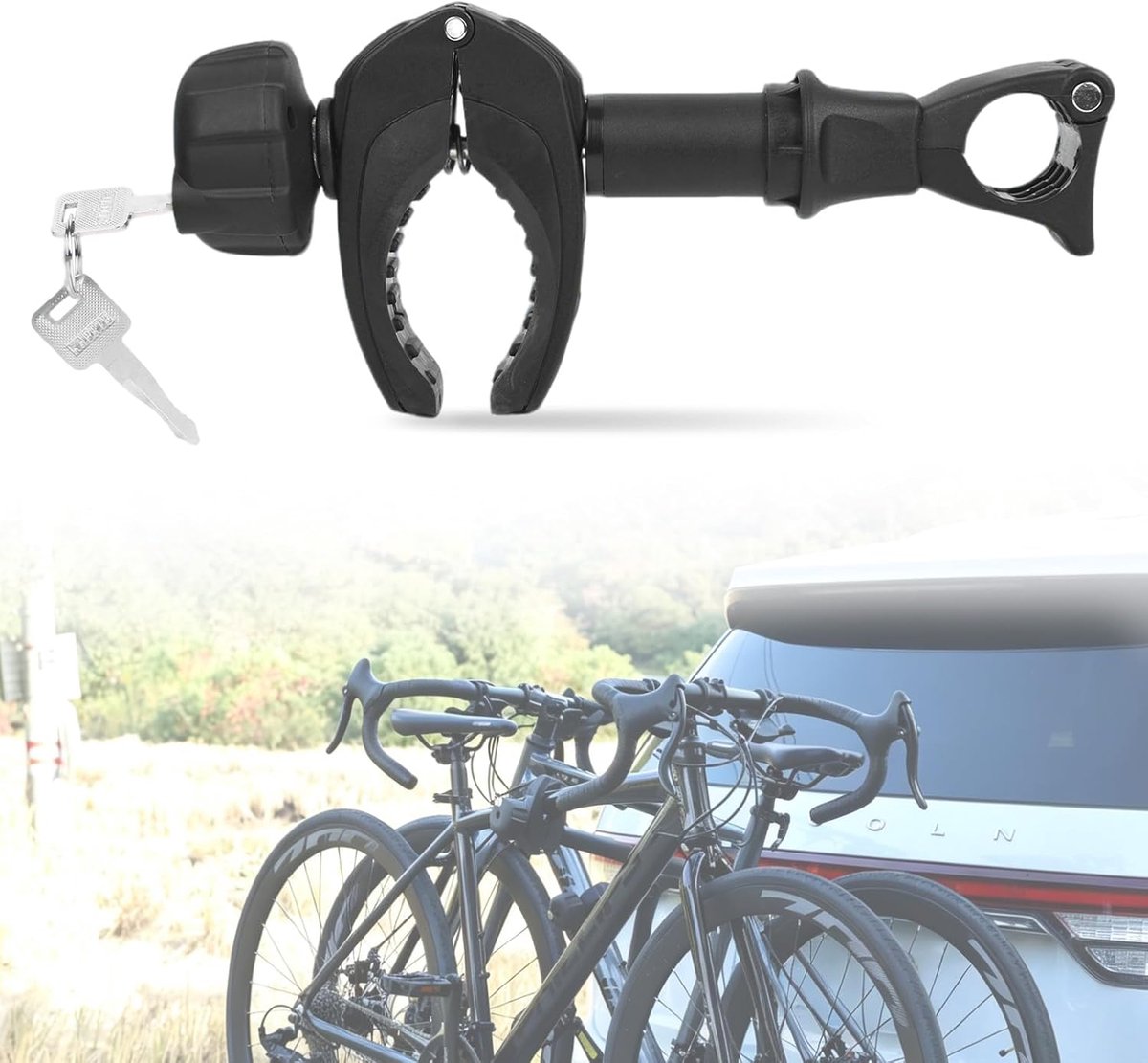 SnelShoppen - Frame Holder Short 25 cm Fietshouder Bevestigingsklem voor Motorhome, U-Buis en Oversized Fietsen - Geschikt voor Ø 30-60 mm