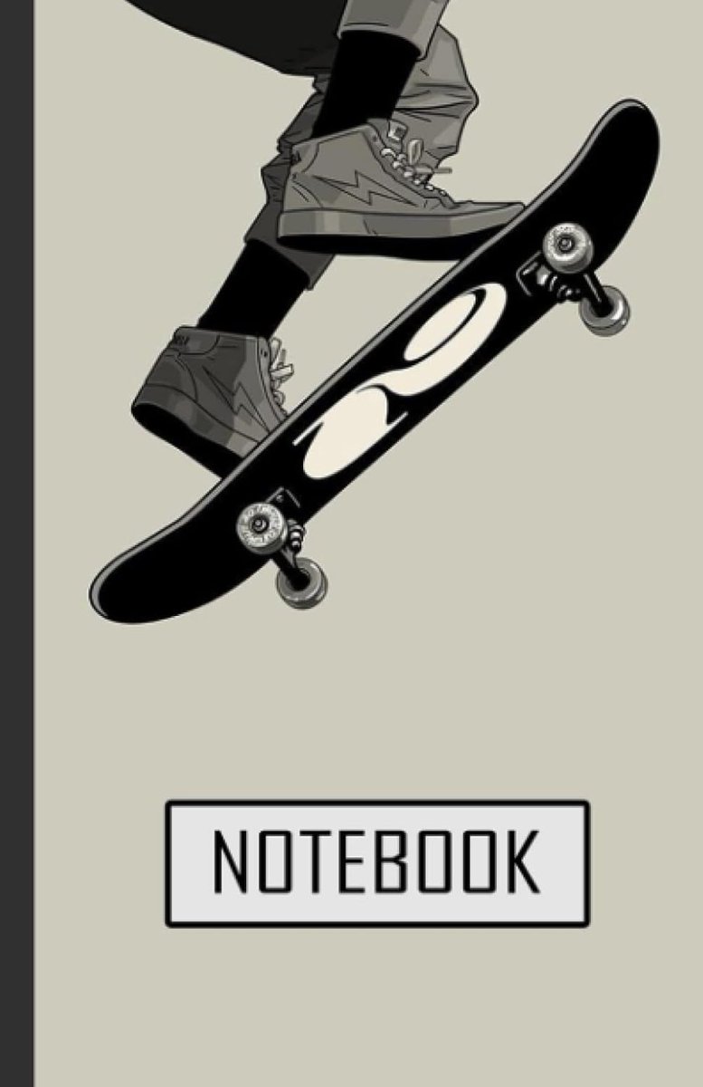 SnelShoppen - Cool Skateboard Notebook: Lined Notitieboek voor Jongens, Tieners en Studenten - Perfect voor School, Creatieve Aantekeningen, 120 Pagin