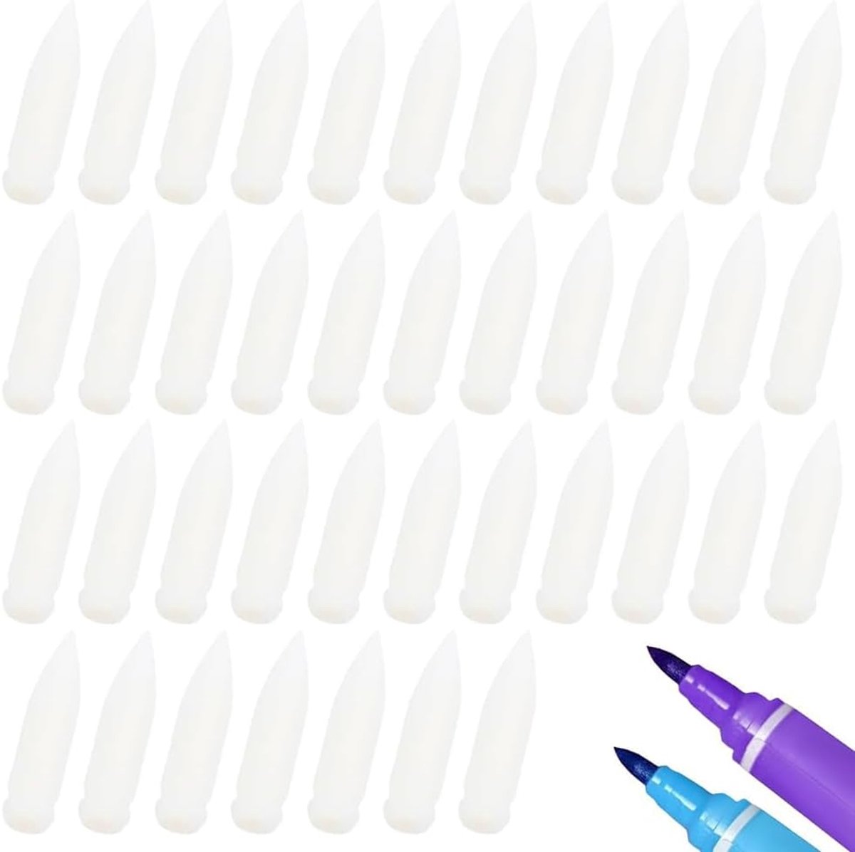 SnelShoppen - Pack van 40 Flexibele en Duurzame Acryl Marker Vervangtips - Geschikt voor Diverse Markers - Ideaal voor Kunst, DIY en Schrijven