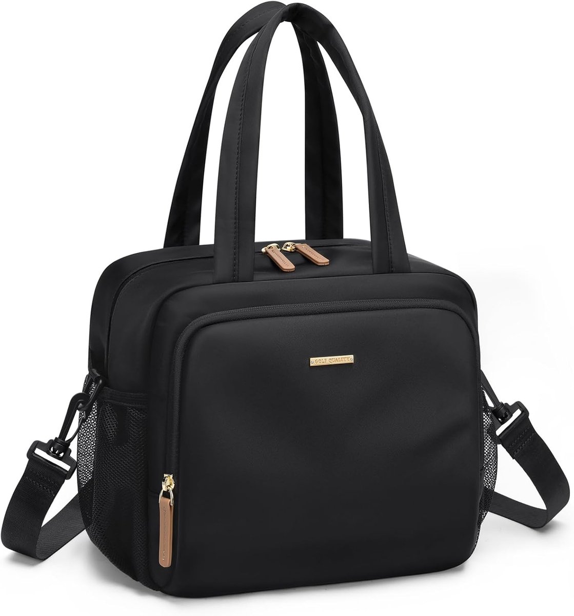 SnelShoppen - Insulated Lunch Bag voor Vrouwen, Lichtgewicht Waterdichte Lunchtas, Herbruikbaar voor Werk, Picknick, Reis - Zwart