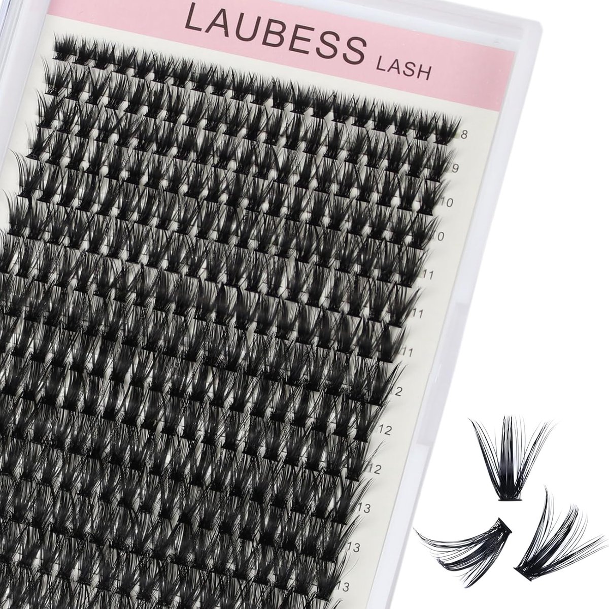 SnelShoppen - Cluster Wimpers Natuurlijke Valse Wimpers - Herbruikbare D Curl Individuele Cluster Wimper Extensions - 50D-0.07D-Mix8-15 voor Dagelijks