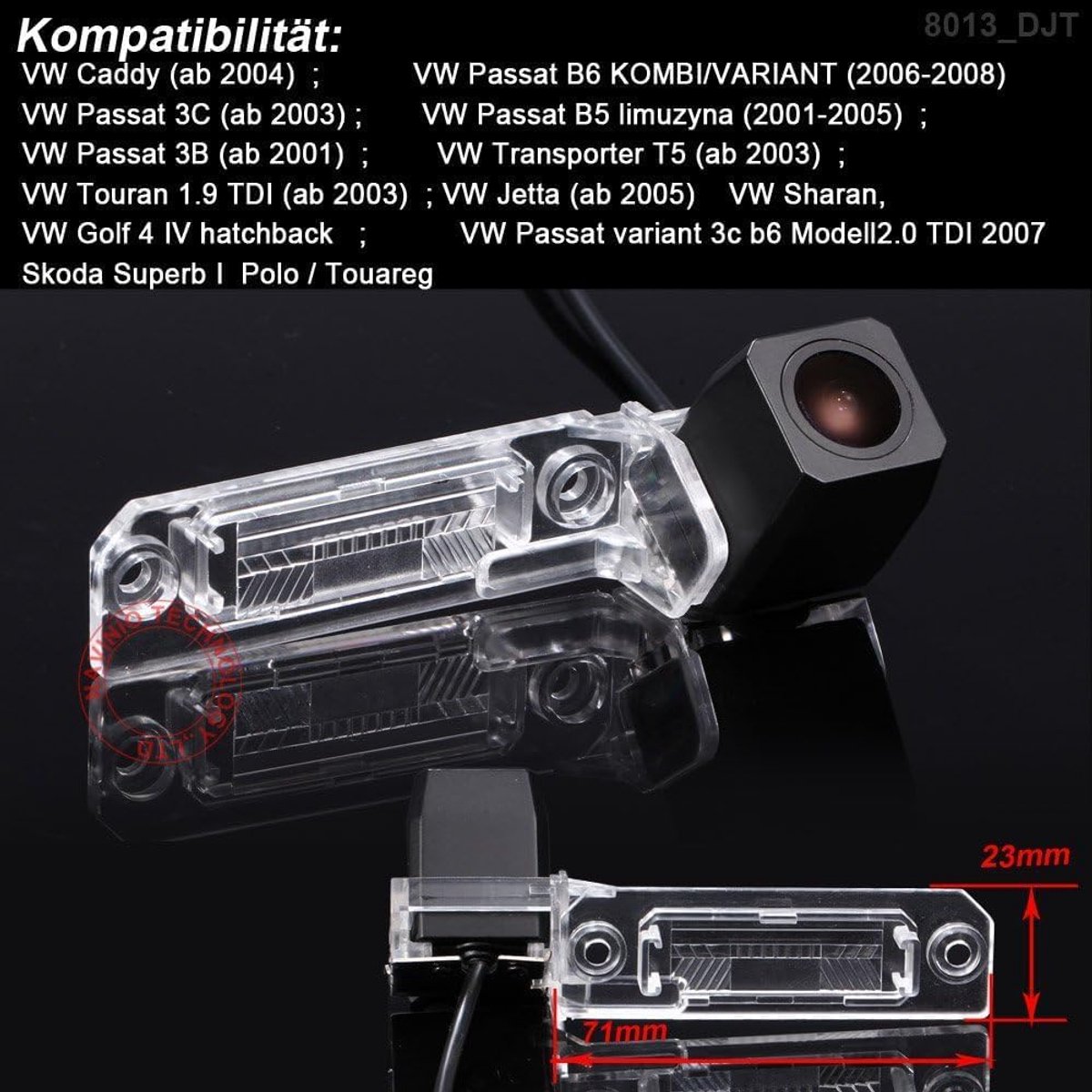 SnelShoppen - Auto Achteruitrijcamera Parkeercamera Kleurcamera Waterdicht Geschikt voor VW Magotan Polo Bora Golf Jetta Skoda Superb Passat Touran Ca