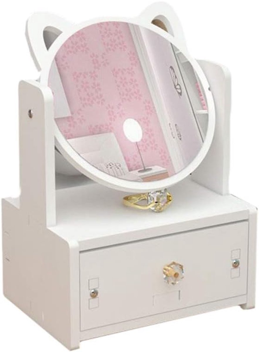SnelShoppen - Verve Jelly Sieraden Doos met Lades, Sieraden Organizer met Spiegel, Cosmetica Organizer voor Makeup en Sieradenopslag, Ringen, Armbande