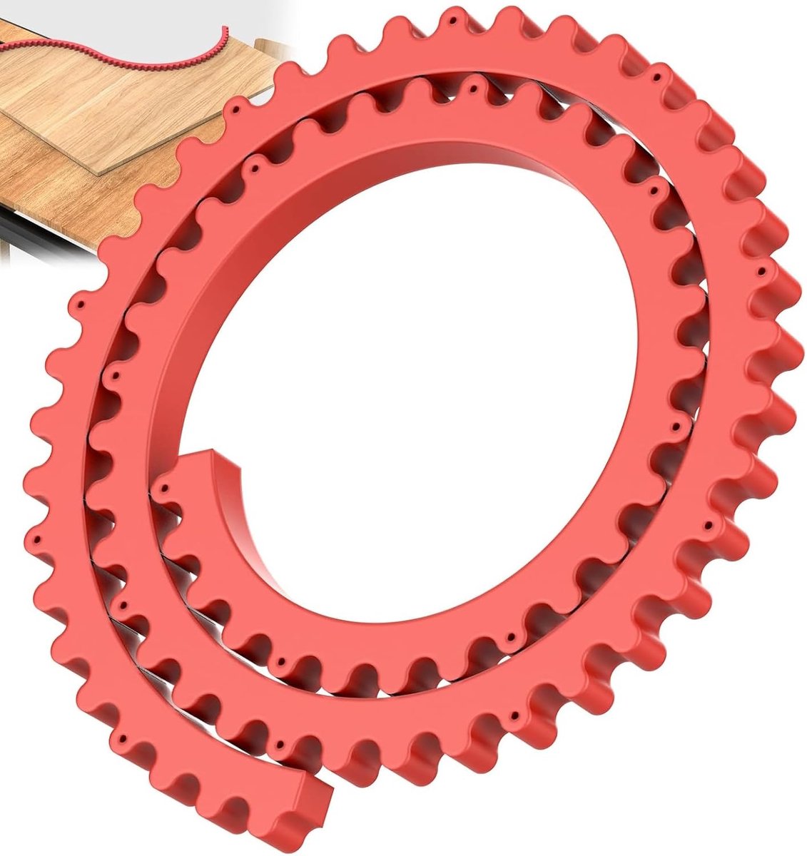 SnelShoppen - 2 m Flexibele Curved Line Zaag voor Nauwkeurig Houtbewerking en Frezen, Bendy Templates voor Router, Robuuste Meerdere Bevestigingen