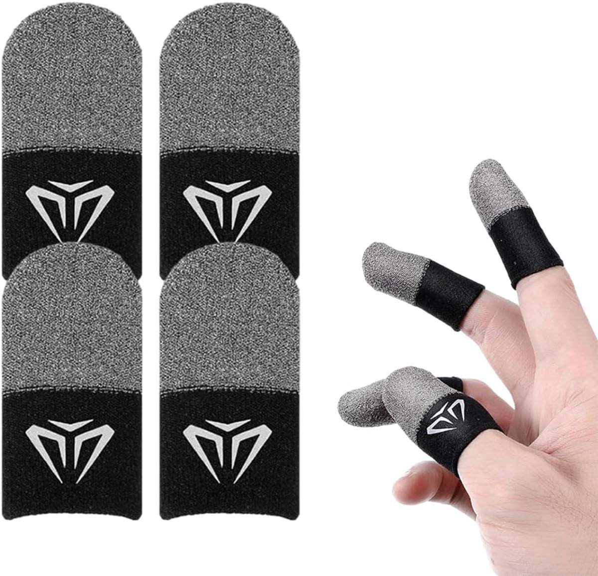 SnelShoppen - 4 Stuks Gaming Vinger Mouwen - Ademend en Vochtbestendig - Ultra-Sensitive Vingerhandschoenen - Compatibel met Gaming Telefoon - Ideaal
