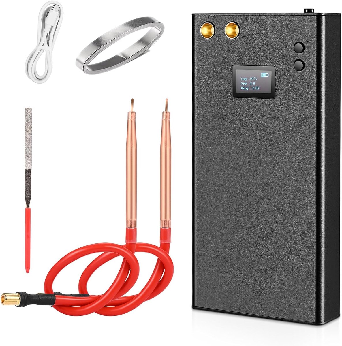 SnelShoppen - Spot Welding Machine 7500 mAh met 70 Verstelbare Gangen, Mini LCD Display, 5 m Nickel Blade, Ideaal voor Batterij en Spot Winder Lastech