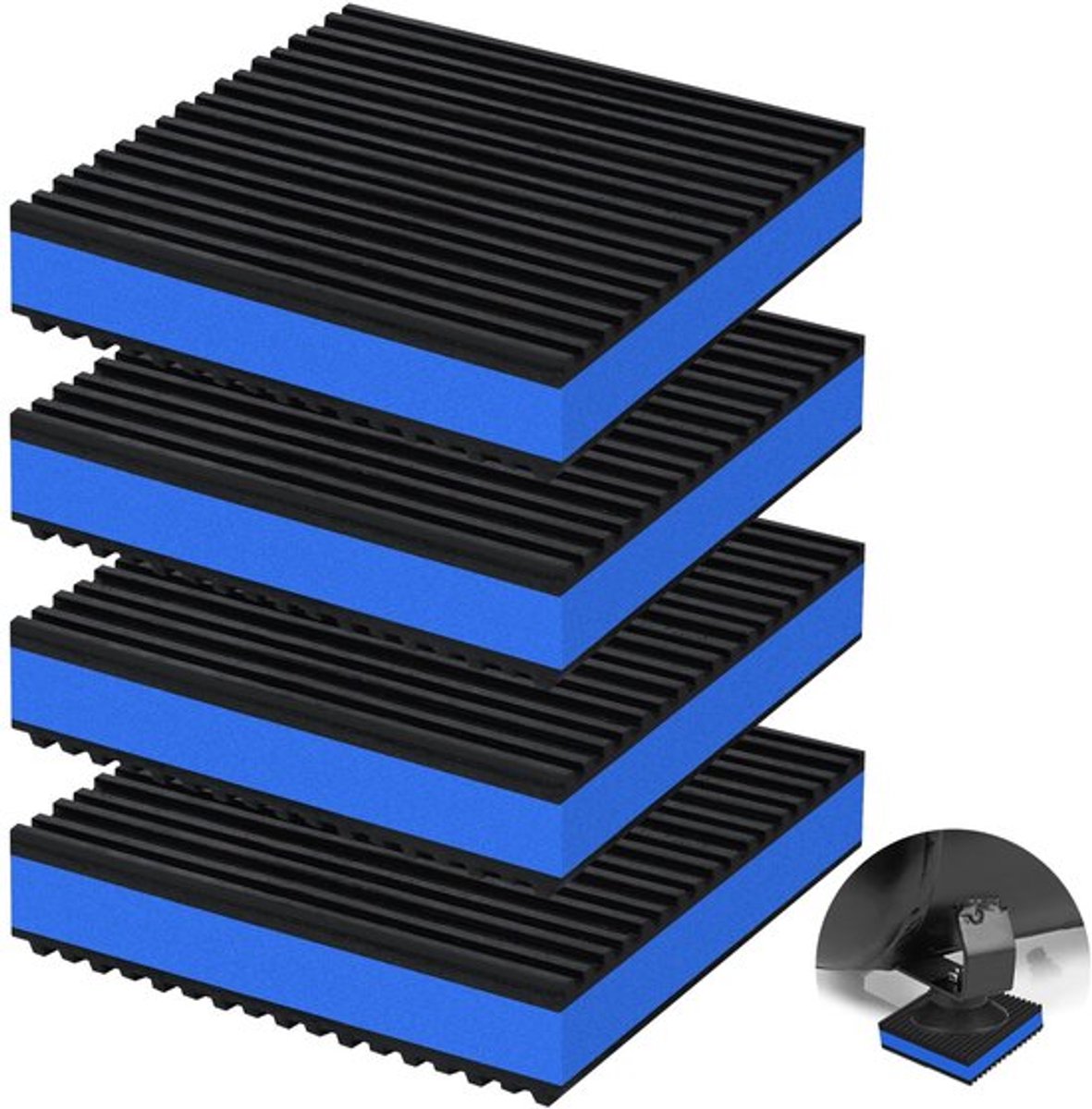Vibratiepads Heavy-Duty - Geluidsisolatie - Antivibratie - Rubber - EVA Kern - Schokabsorberend - Sterke draagcapaciteit