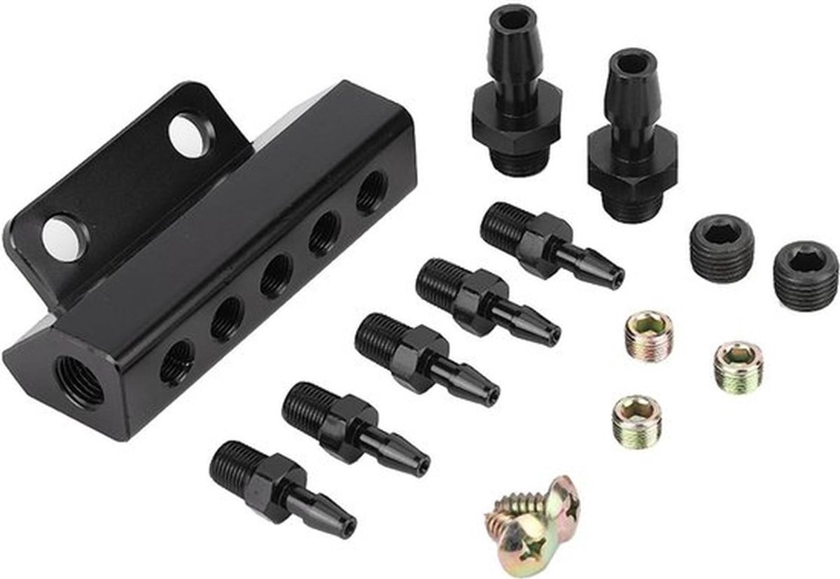 Wastegate Universeel Boost-/Vacuümspruitstuk - CNC-gefreesd T6061 Billet Aluminium - 1/2 NPT Inlaat/Uitlaat - Duurzaam - Stabiele Prestaties