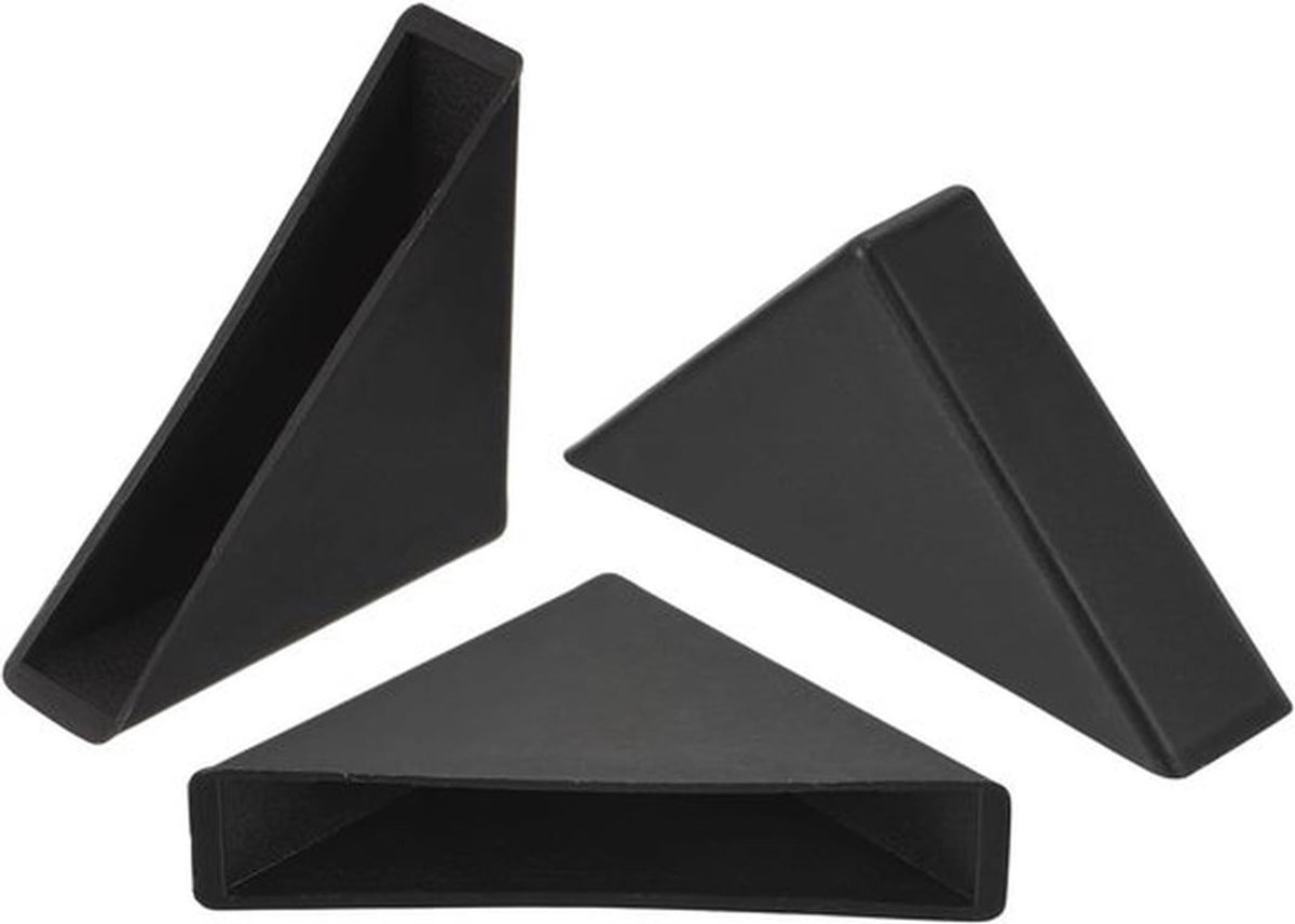 Hoekbeschermers Kunststof 66x12 mm - Set van 20 - Bescherming Glas Spiegels Tegels - Zwart