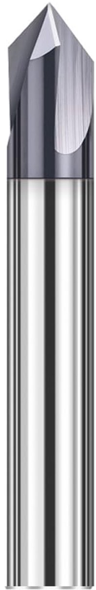 SnelShoppen - 6 mm VHM Frees Cutter, 3 Fluiten, V-Groef Frees, 90 Graden, CNC Frees met TiAlN Coating voor Precisie Bewerking en Chamfers