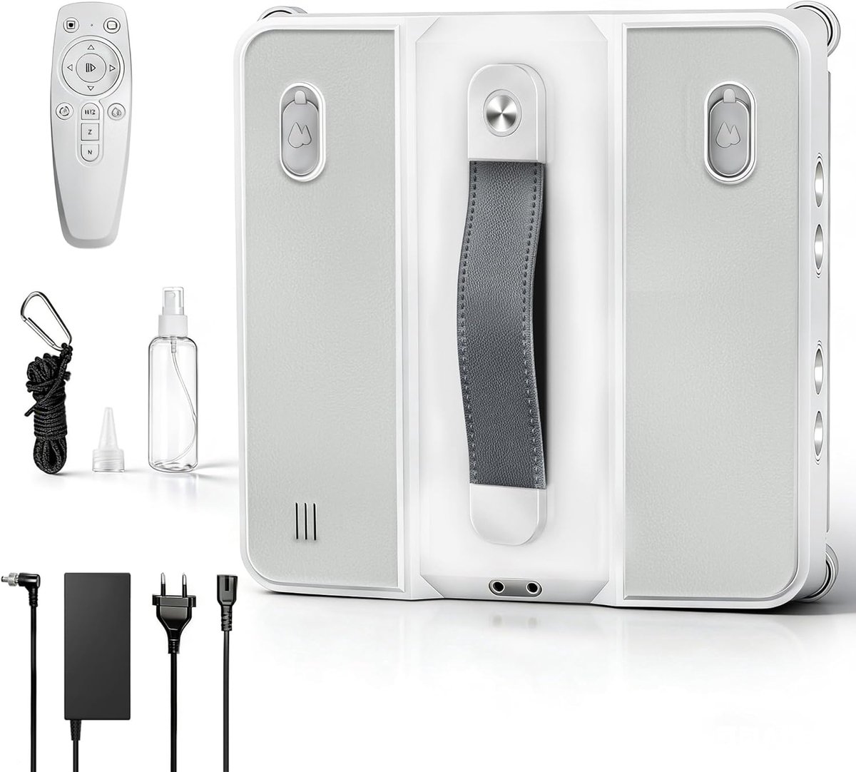 SnelShoppen - Raamreinigingsrobot 200 ml watertank, 5000 Pa zuigkracht, 8 sproeiers, stille werking, 3 reinigingsmodi, intelligente routeplanning, inc