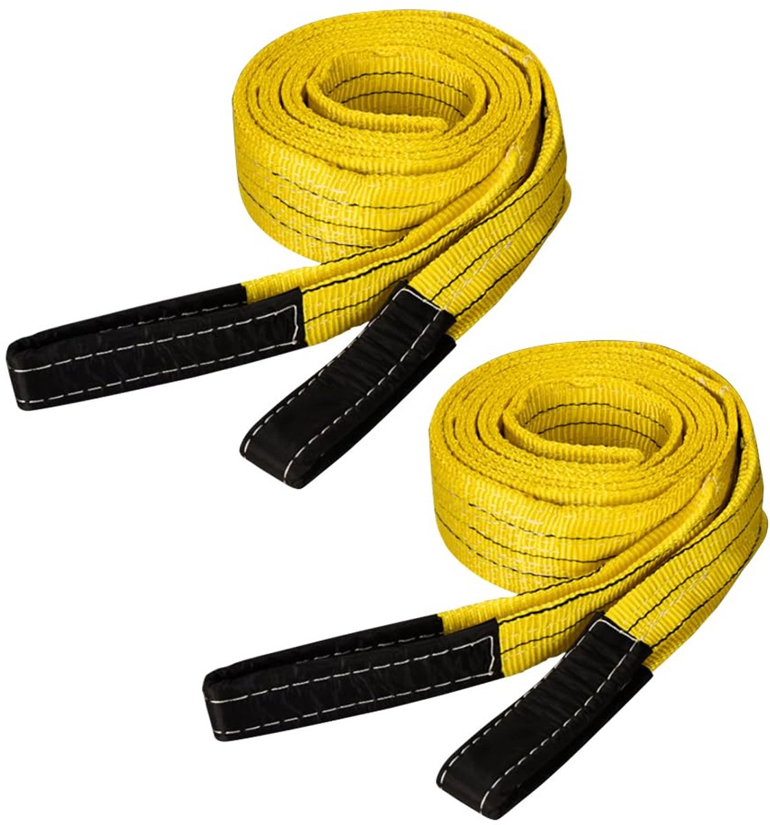 SnelShoppen - Pack van 2 Lifting Loops, Ronde Hijslussen 3 m x 2.5 cm, Polyester, Laadcapaciteit 3 Ton, Hijstrap voor Bouw en Transport