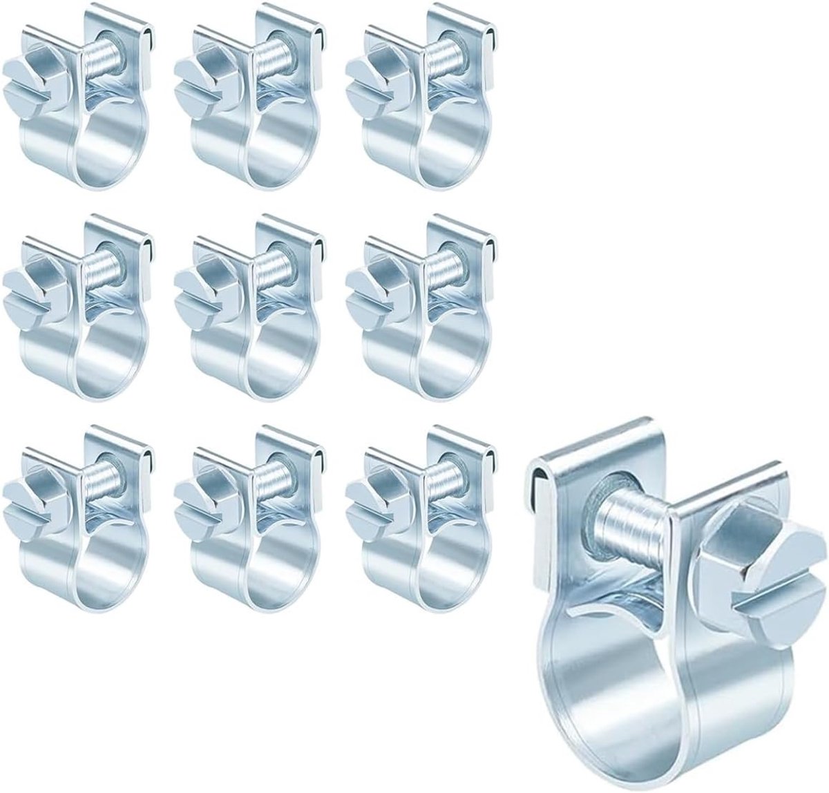 Verstelbare mini slangklemmen voor waterleidingen en luchtslangen - 10 stuks, geschikt voor siliconen slangen (8-10 mm)