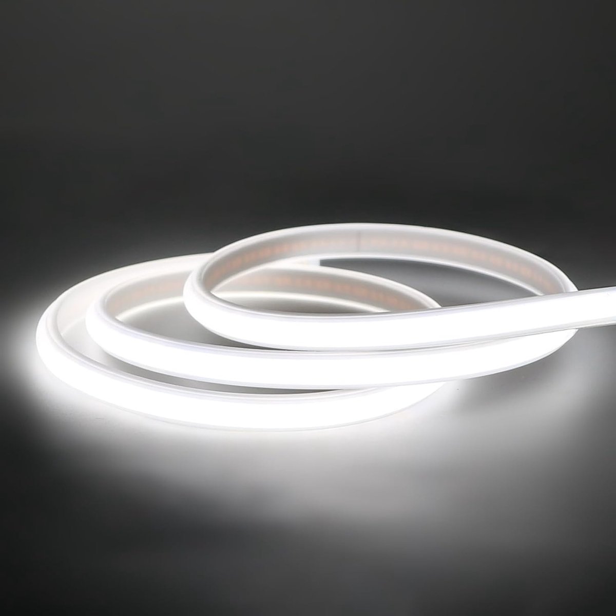 SnelShoppen - 10M LED COB Strip 220V met Schakelaar en Stekker, 6000K Koud Wit, IP67 Waterdicht, Directe Aansluiting voor Binnen en Buiten, Perfect vo