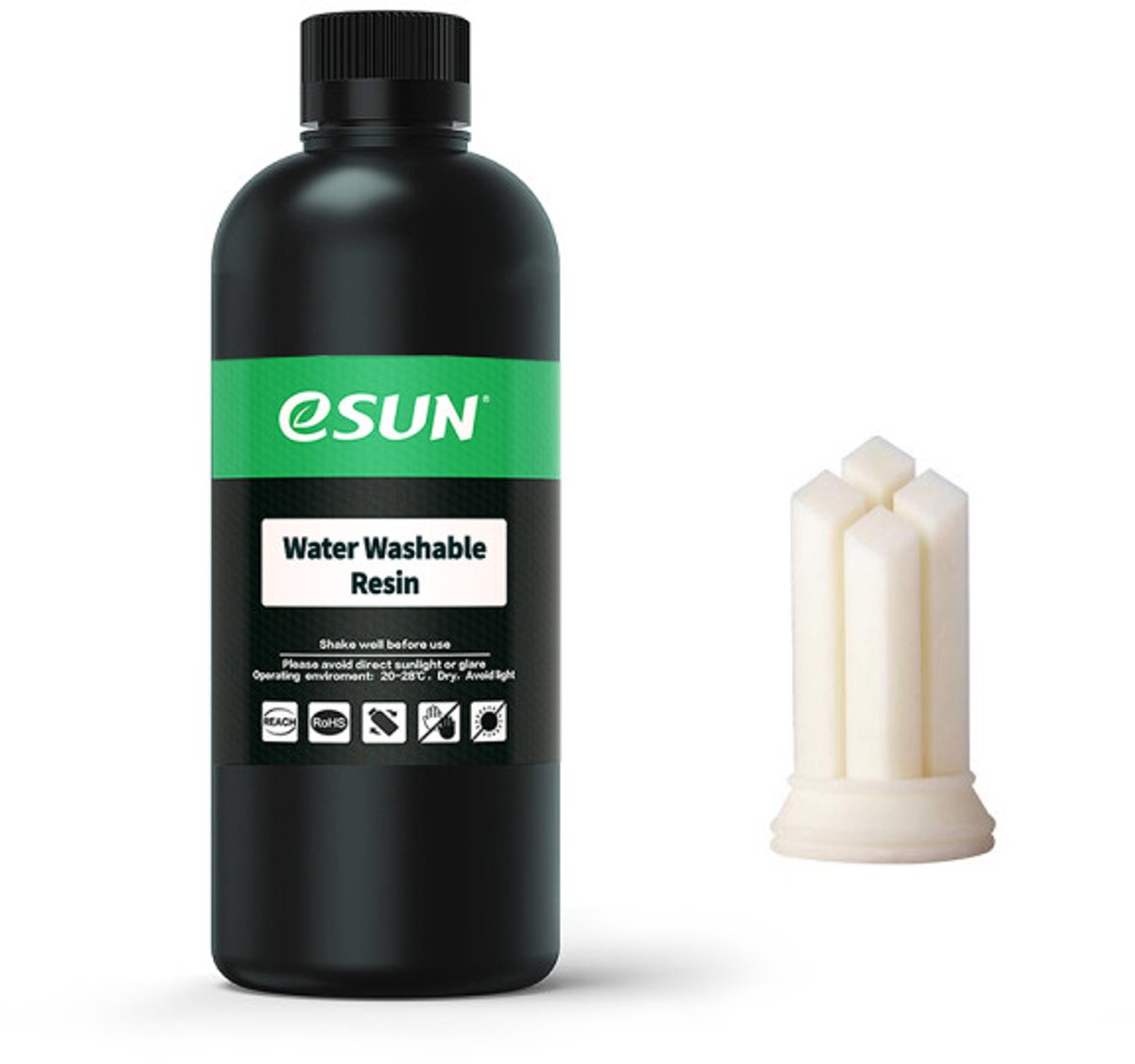 eSun - Water Washable Resin, White - 0.5kg