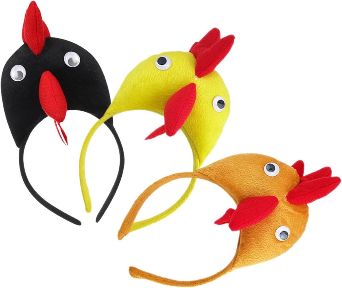 3 Stuks Haan Hoofdbanden voor Pasen - Cartoon Foto Rekwisieten en Feestelijke Kostuum Accessoires voor Vrouwen met Comfortabele Pasvorm