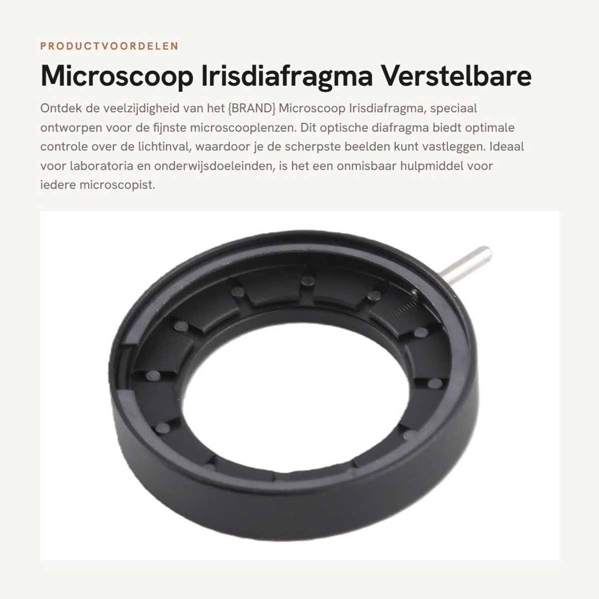 Dailygoods- Iris Diafragma SK25 - Verstelbaar Diafragma - Microscoop Adapter - Buitendiameter 44 mm - Binnen Diameter 25 mm - 14 Bladen