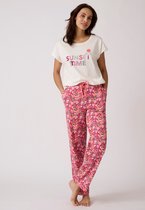 Damart - Pyjamabroek van jerseytricot zuiver katoen - Dames - Roze - 38-40 (S)