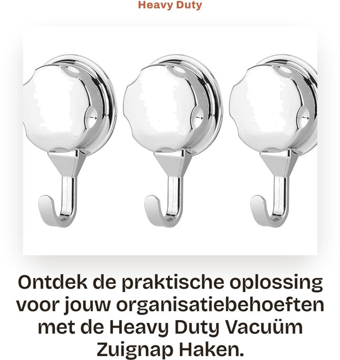 Dailygoods- Zuignap Haak - 3 Stuks/set - Lichtgewicht Kunststof - Handdoek Wandhaak - Eenv