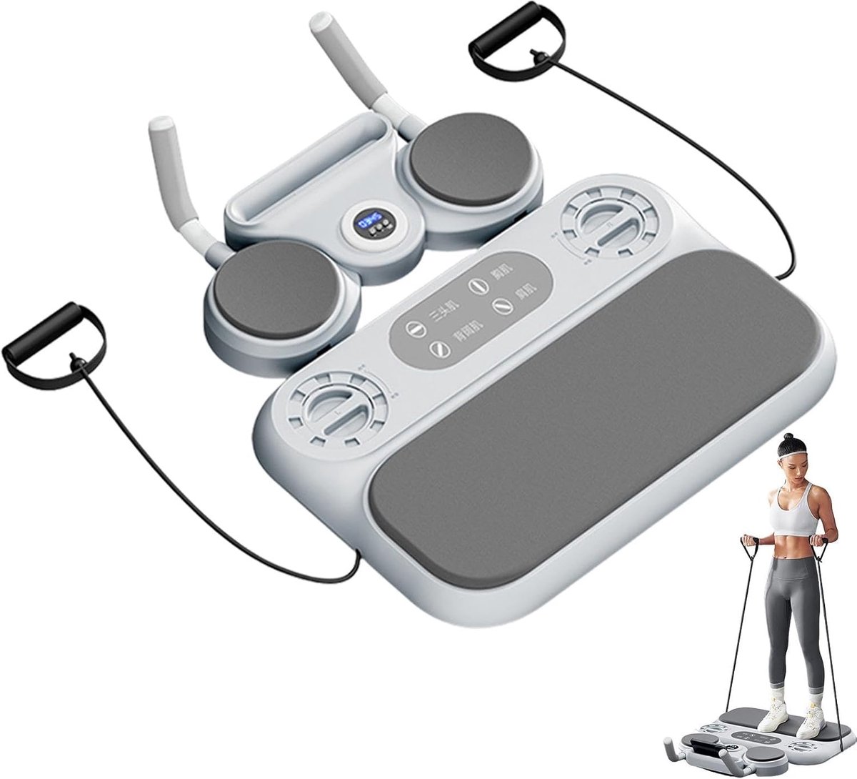 Buikspiertrainer Plank - Fitness Board - Core Training - Gewrichtsbescherming - Niet gespecificeerd - Grijs