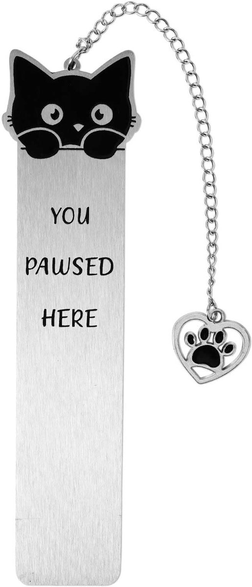 Schattige Bladwijzer - Dailygoods- Kattenbladwijzer Zinklegering