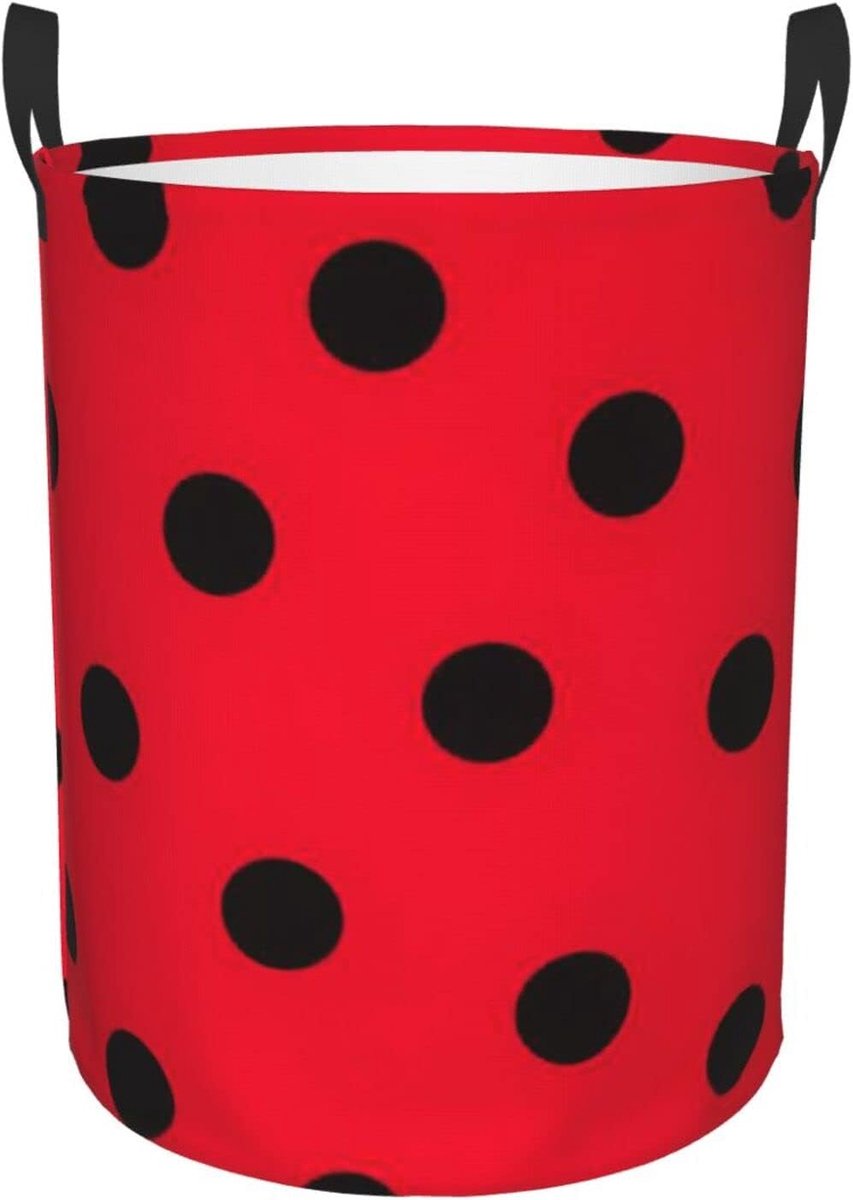 Wasmand Stippen Opvouwbare mand Kleding sorteren Waterafstotend 33 cm hoog Zwart