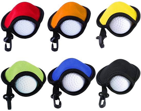 LIVIA HOME- Golfbalwaszak 6-Pack - Waterdichte Tas - Waszak met Karabijnhaak - Golfbal Cleaner - Ideaal Cadeau voor Golfliefhebbers - Klein Formaat - Golfbalreiniger van Livia Home — afbeelding 4