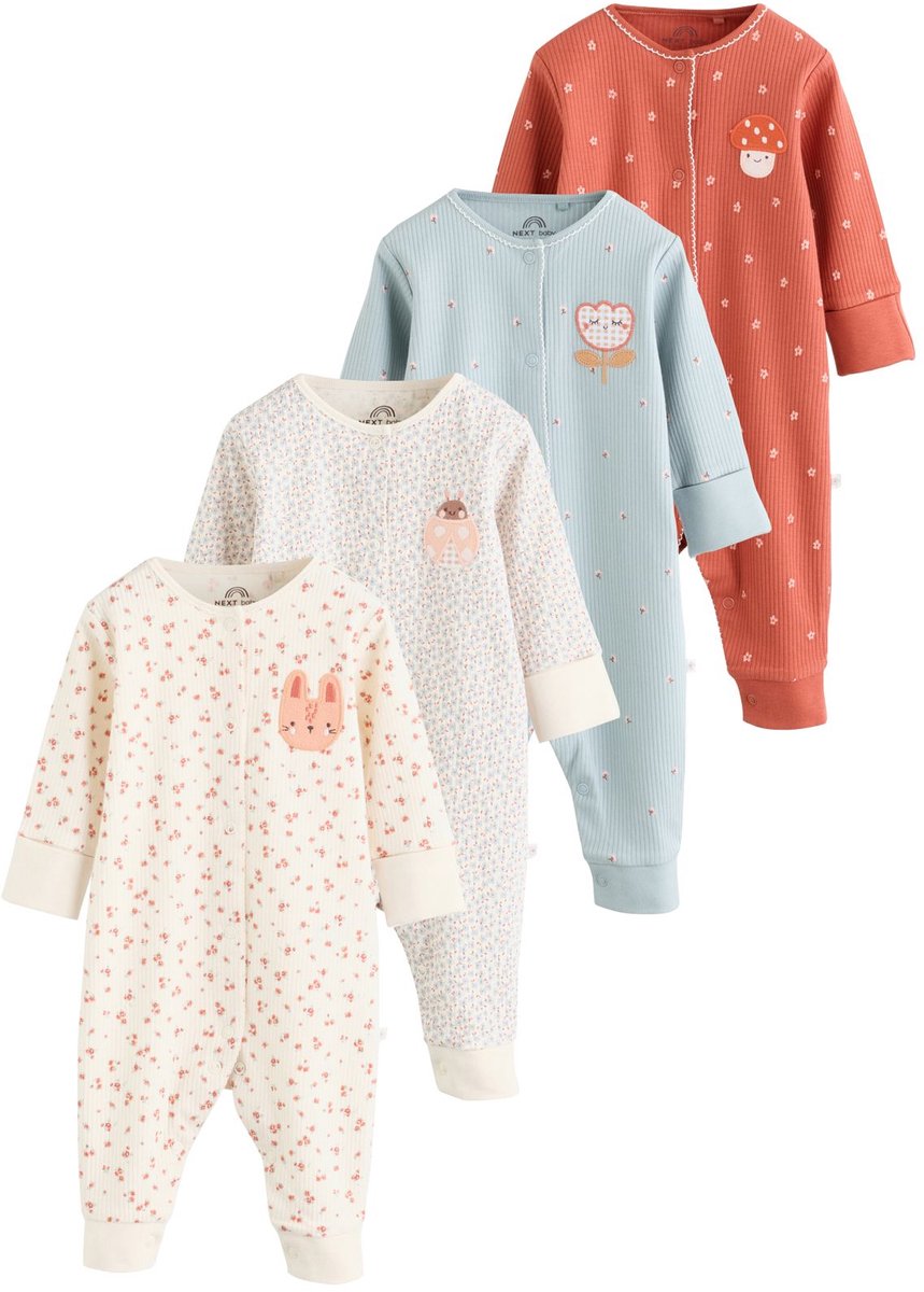 Next - Meisjes - Set van 4 babypyjama's - Rood