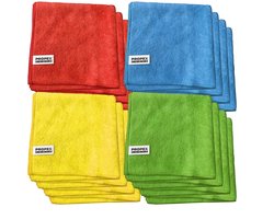 Propex Parts Microvezeldoek 40cm x 40cm - Super Absorberend - Geschikt voor Auto, Keuken, Badkamers - Multicolour - 16 stuks