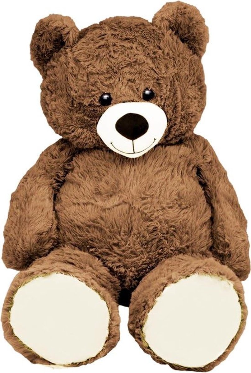 Dailygoods- Knuffelbeer XL 50 cm - Pluche Beer - Zachte Donkerbruine Knuffel - Hoge Kwaliteit - Ideaal Cadeau - Vriendelijk Uiterlijk - Teddybeer