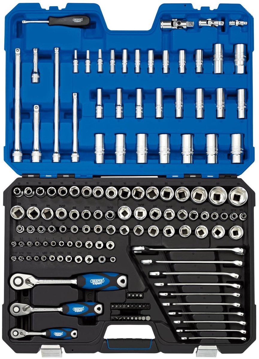 Draper doppenset - 1/4, 3/8 en 1/2 inch - 150-delig
