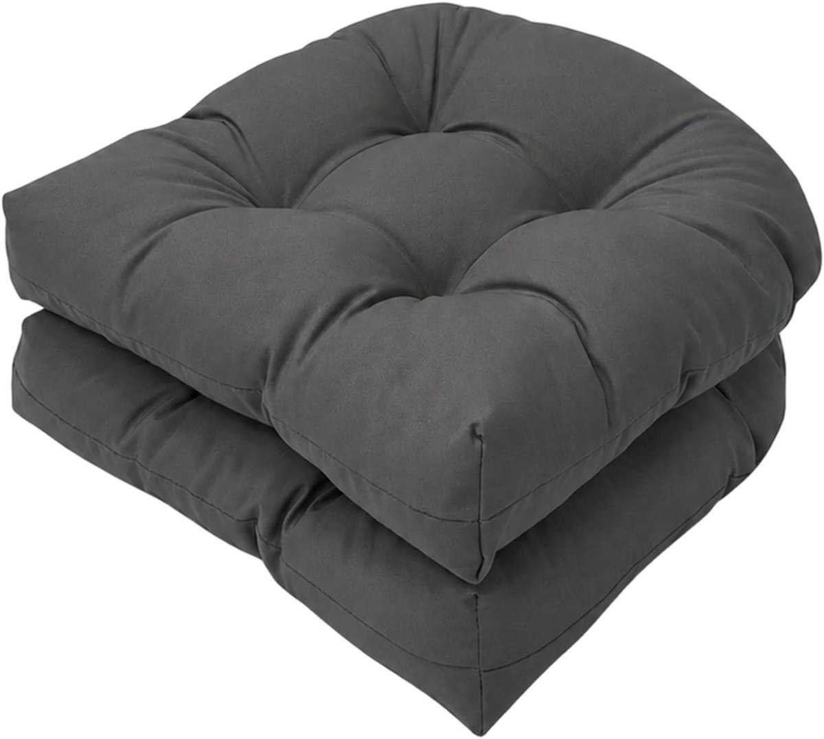 Set van 2 zitkussens, stoelkussens, 48 x 48 cm, voor buiten, balkon, 8 cm dik, tuinstoel, zitkussen, stoelkussen, voor binnen, voor kantoor, tuinstoelen en rotanstoelen