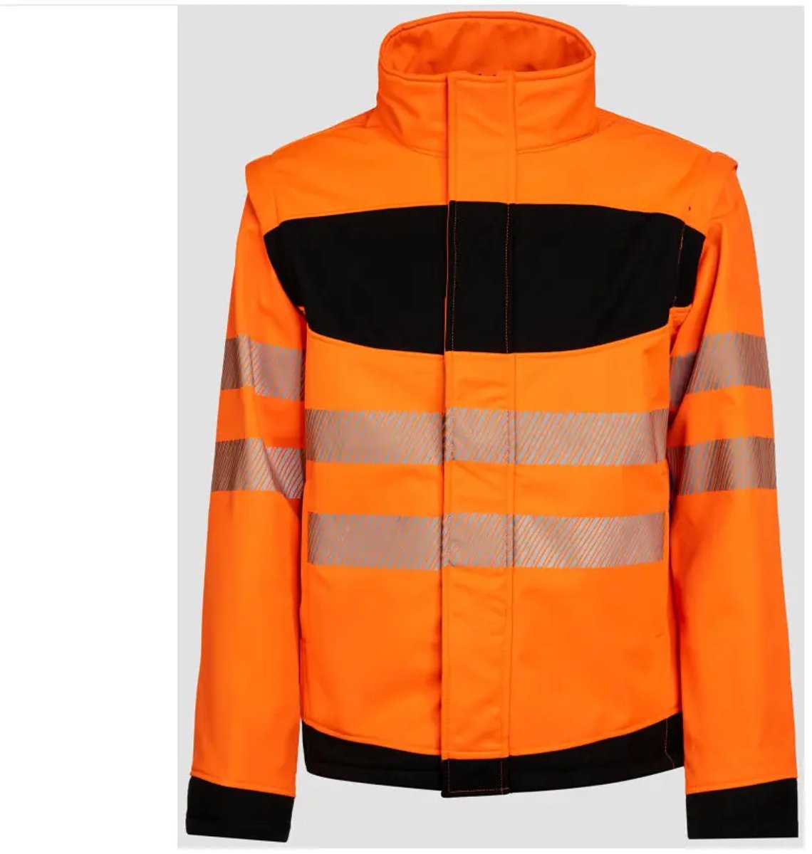 Korntex EOS Hi-Vis Workwear Softshell Jacket With Printing Area KX1003 - Signal Orange/Black - S
