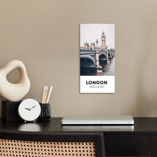 Poster 20x40 cm - Engeland - London - Toren - Posters - Kamer decoratie - Wanddecoratie woonkamer - Muurdecoratie slaapkamer