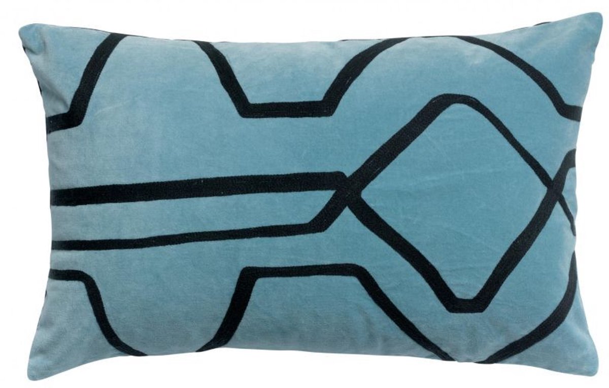 Vivaraise Geborduurd kussen Vivaraise Fara Blauw