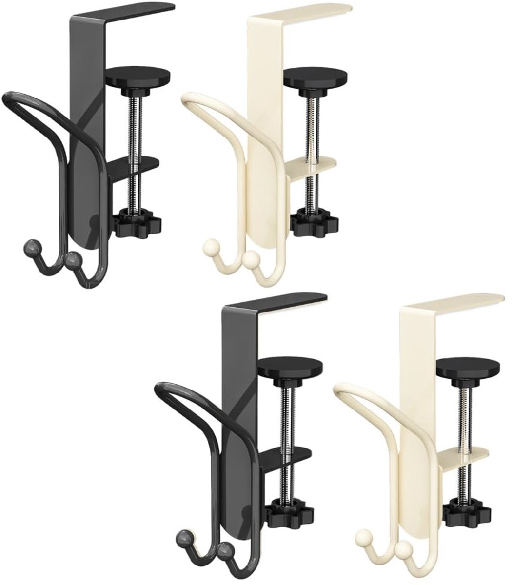 Dailygoods- Haken voor Kerstsokken - Verstelbare Slingerhouders - Haardhangers - Opberghaken - Zonder Boren - Dubbele Haak Ontwerp
