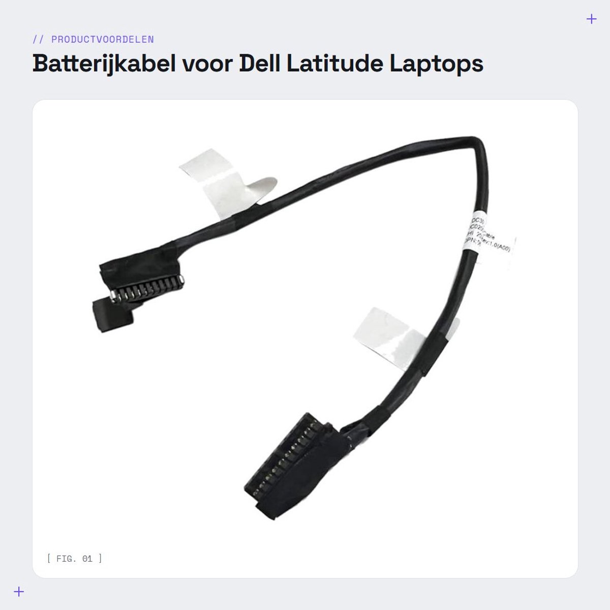 Dailygoods - Batterijkabel voor Dell Latitude Laptops