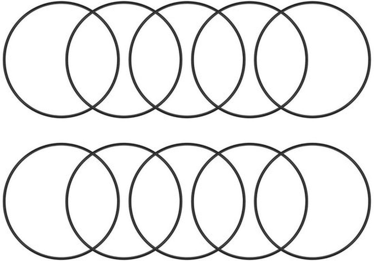 O-ringen 10 stuks - Nitrilrubber - 80 mm buitendiameter - 75,2 mm binnendiameter - 2,4 mm breed - Afdichtingsset - Afdichtringen
