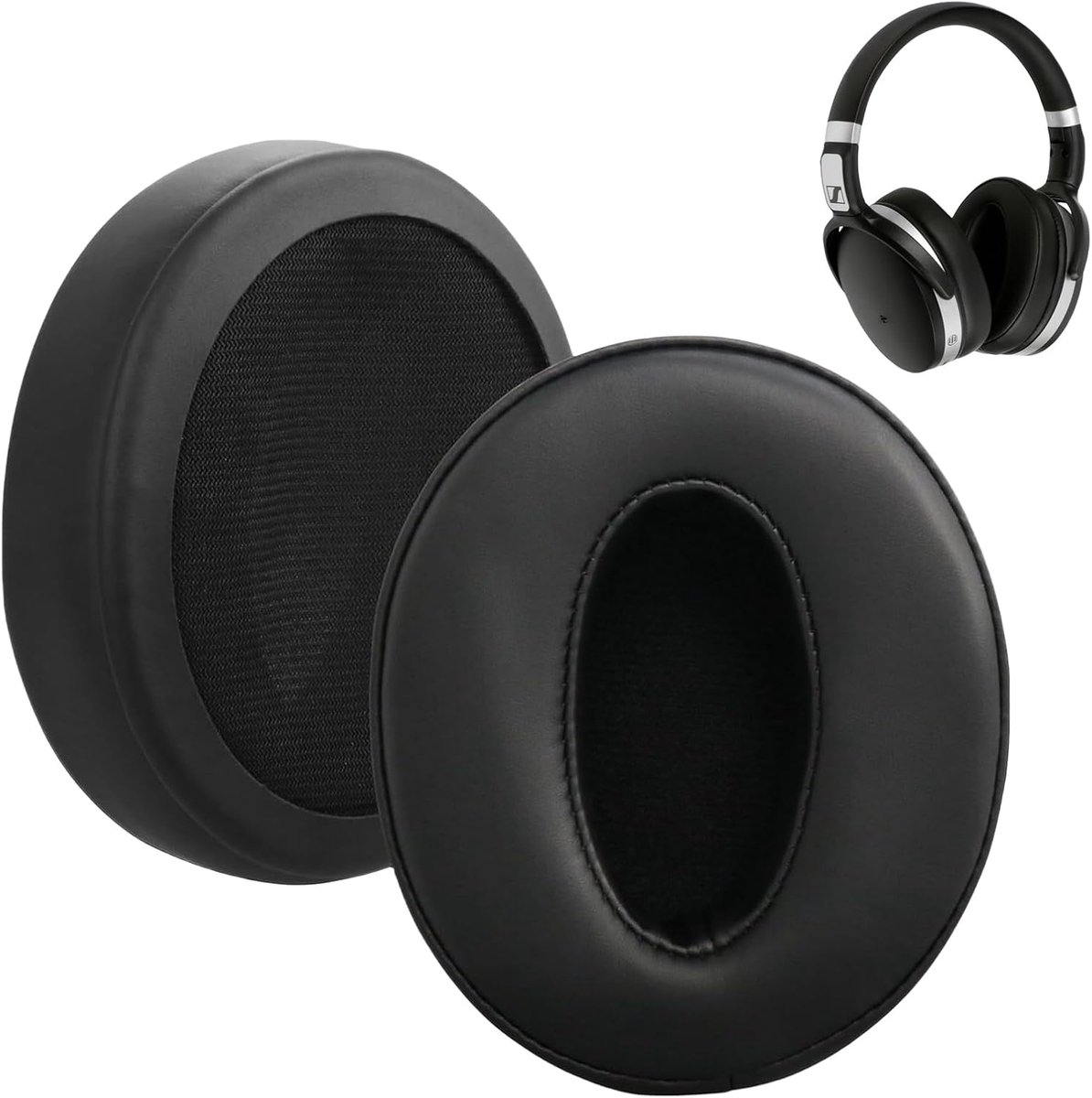 Vervangende vervangende oorkussens voor Sennheiser HD4.50 - HD4.50BT - HD 4.50BTNC - HD4.50SE - HD4.40BT - HD4.30G - HD4.20S - HD458BT - HD400S - HD 350BT - HD300 hoofdtelefoon - zacht eiwitleer en traagschuim