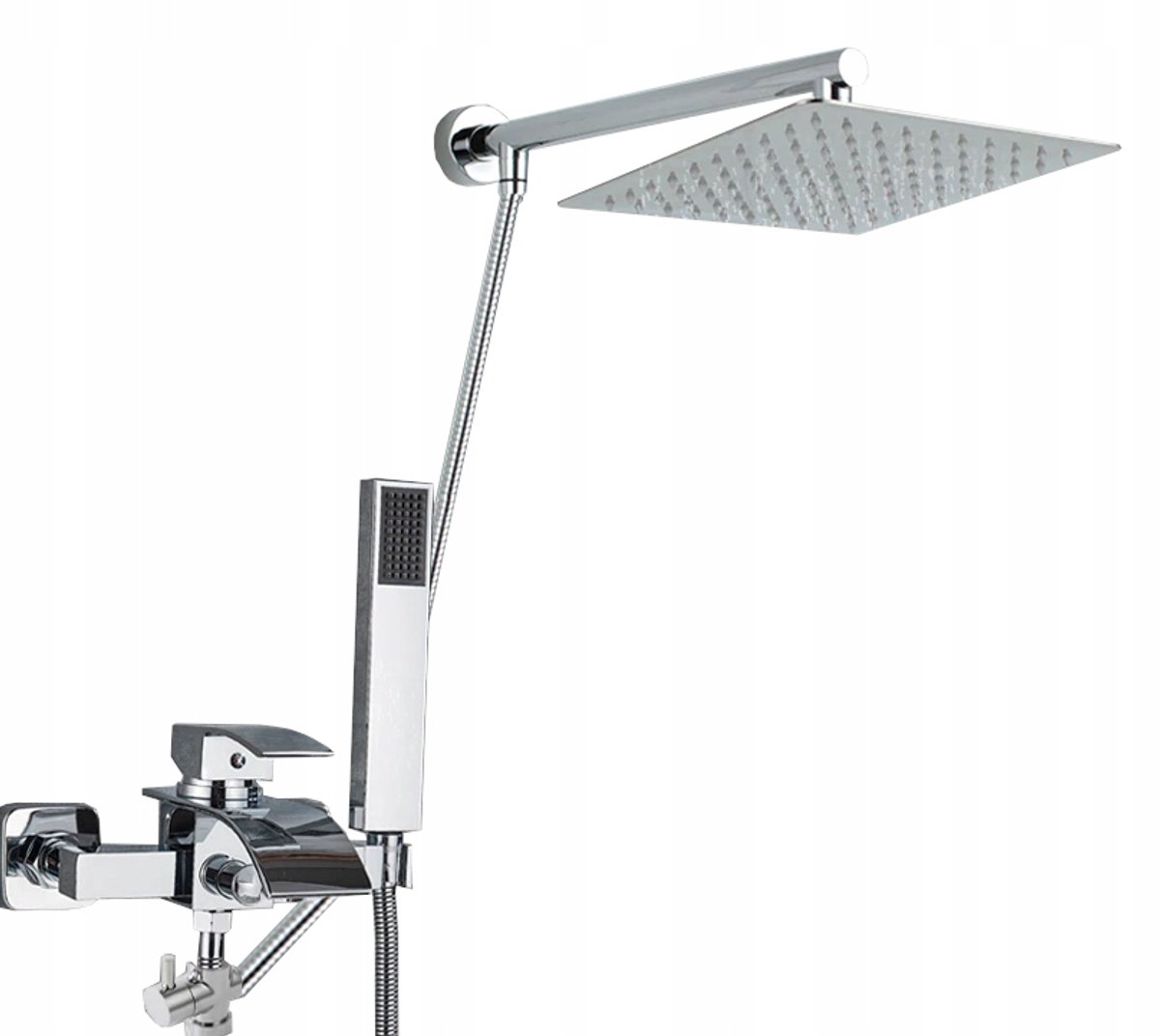 Doucheset met thermostaatkraan, regendouche en handdouche